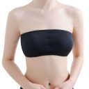 Strapless bralette for women in black Universal size for chest circumference 56 to 90 cm Made from nylon and lace 6