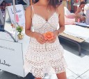 Strapless jurk met kant 1