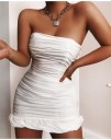 Strapless stretch mini-jurk 8