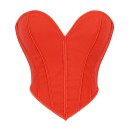 Strapless Women's Corset Solid Colour V-Neck Back Lacing Polyester Elegant Fitted Top 10