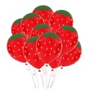 Strawberry Pattern Latex Balloons 12 pcs 30 cm Decorative Balloons with Fruit Print Latex Party Decoration for Birthdays Celebrations 1