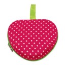Strawberry-Shaped Travel Case for Underwear EVA Material with Fabric Cover Polka Dot Pattern Zip Closure 14 x 16 x 6 cm 1