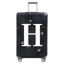Streckschutzüberzug für Reisekoffer mit Buchstabenprint 80 cm dehnbare Stoff schwarze elastische Hülle für Gepäckreisen 8