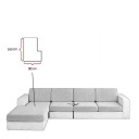 Strečový povlak na sedák pohovky 160 x 90 cm Elastický ochranný potah na sedací díl sedačky i gauče do obývacího pokoje a domácnosti 2