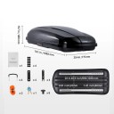 Střešní box na auto WP3001 uzamykatelný 1882 x 773 x 400 mm s úložným prostorem navíc a lanem 2 m černý na cesty dovolenou i zavazadla 2
