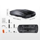 Střešní box na auto WP3027 uzamykatelný 2045 x 917 x 389 mm s úložným prostorem navíc a lanem 2 m černý na cesty dovolenou i zavazadla 2