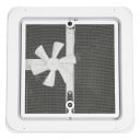 Střešní větrací okno pro obytný vůz odsávací ventilátor rozměr 42 x 42 cm výklopné víko voděodolný plast bílý do karavanu i dodávky 3