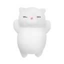 Stress Relief Squeezing Cat for Tension Relief Small Kitten with Closed Eyes and Raised Paws Size 5 cm Flexible Thermoplastic Rubber 2