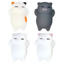 Stress Relief Squeezing Cat for Tension Relief Small Kitten with Closed Eyes and Raised Paws Size 5 cm Flexible Thermoplastic Rubber 5