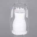 Stretch Mini Dress Without Straps 8