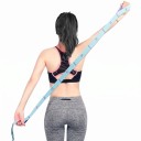 Stretchband 115 x 4 cm med tio numrerade öglor elastiskt stretchband för yoga pilates och sträckning av ben och rygg 3