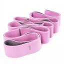Stretchband 115 x 4 cm med tio numrerade öglor elastiskt stretchband för yoga pilates och sträckning av ben och rygg 7