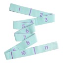 Stretchband 130 x 4 cm med elva numrerade öglor elastiskt band för stretching för yoga pilates balett och gymnastik 2