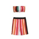Stribet crop top og shorts til kvinder 7