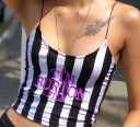 Stribet crop top til kvinder A1274 3