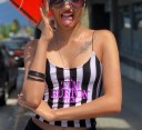 Stribet crop top til kvinder A1274 4