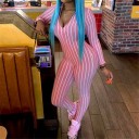 Stribet damejumpsuit A2067 4