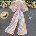 Stribet damejumpsuit B868 8