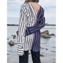 Stribet dameskjorte A546 4