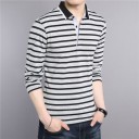 Stribet herrepoloshirt J2613 1