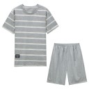Stribet herrepyjamas T2413 5