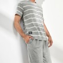 Stribet herrepyjamas T2413 2