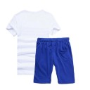 Stribet herresæt - T-shirt og shorts J979 1
