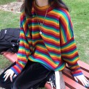 Stribet sweater til kvinder A2960 1