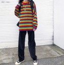 Stribet sweater til kvinder A2960 3