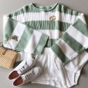 Stribet sweater til kvinder B49 4