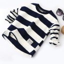 Stribet sweatshirt til drenge 4