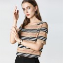 Stribet T-shirt til kvinder A1194 11