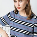 Stribet T-shirt til kvinder A1194 6