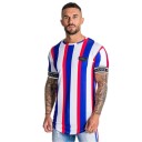 Stribet T-shirt til mænd T2065 6