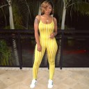 Stribet tætsiddende damejumpsuit G153 6