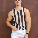Stribet tanktop til mænd T1946 3
