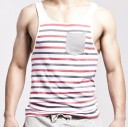 Stribet tanktop til mænd T1994 1
