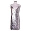 Stříbrné mini šaty s flitry 1