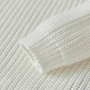 Strikket baby sweater med flæser til nyfødte Bomuld og akryl Langærmet Ensfarvet løs top med rund hals O-neck til piger 20