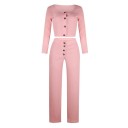 Strikket crop top og bukser til kvinder B1180 5