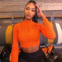 Strikket crop top til kvinder A2178 1