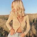 Strikket crop top til kvinder G244 1