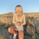 Strikket crop top til kvinder G244 2
