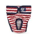Striped Dog Heat Pants Size XL Waist Circumference 45-55 cm Washable Hygienic Pants Adjustable Waist Breathable Comfortable 1