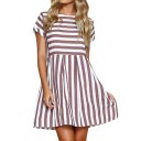 Striped Short Dress 5