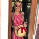 Striped Sleeveless Dress 4