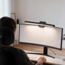 Striscia LED luminosa per monitor curvo 40 cm Luce asimmetrica senza riflessi Dimming continuo Timer Ra95 Nero Alimentazione USB-C 2