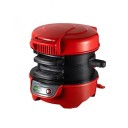 Stroj na burgery a snídaňové sendviče s příkonem 600 W a nepřilnavým povrchem o rozměrech 18 x 16,5 x 14,5 cm v červené barvě s kontrolkami 2