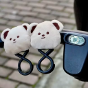 Stroller Hook with Velcro and Beige Plush Bear 12 x 8 x 3 cm Universal Holder for Bags and Accessories 2