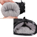 Strong Motorcycle Handlebar Covers Nylon Waterproof Windproof with Reflective Strip Black Hand Protection 4